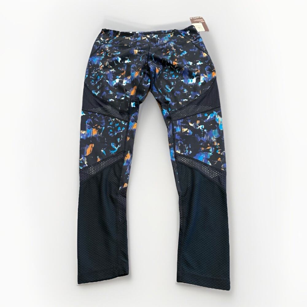 Zella Live In Womens Navy Eclipse Wonder Blur Leggings Yoga Slim Fit Pants L NWT